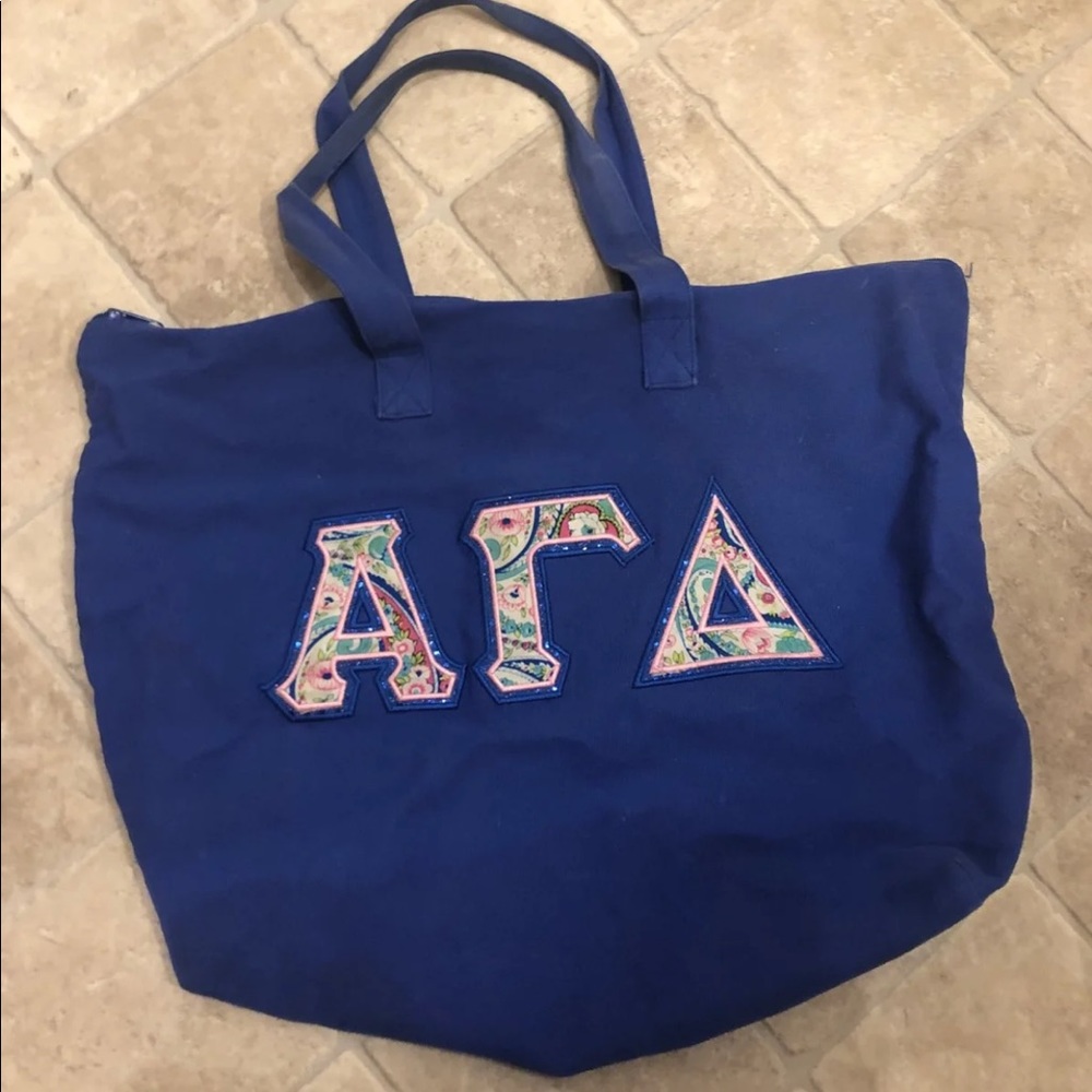 A Custom Alpha Gamma Delta Tote